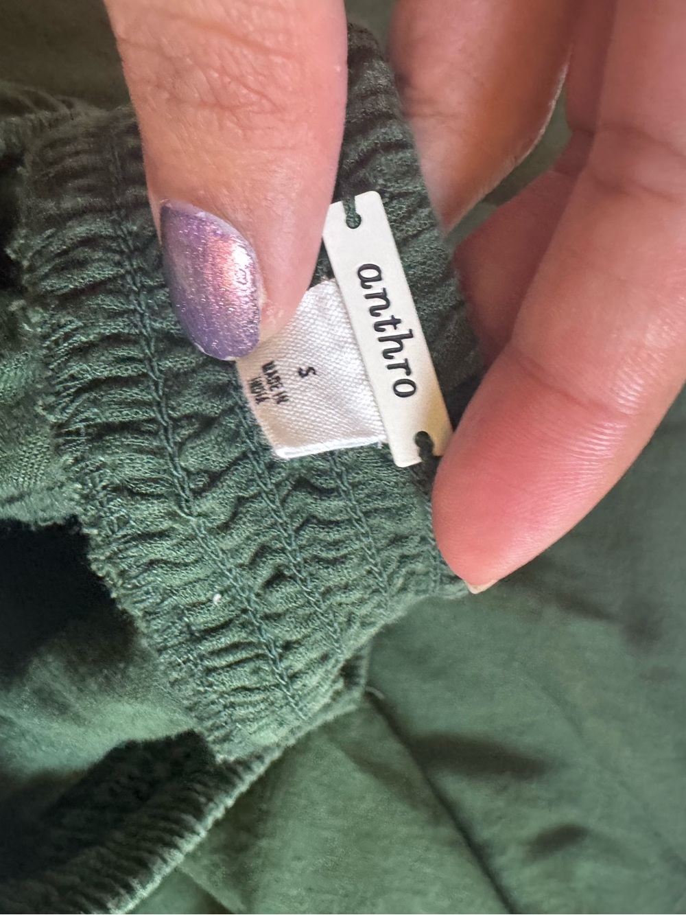 Anthro Green Linen Blend Wide Leg Pull-On Pants Size S Resort - Picture 2 of 6